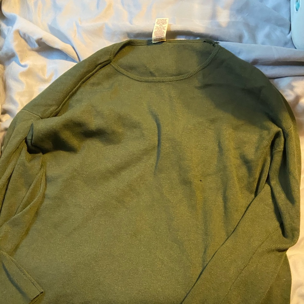 Green sweater !
